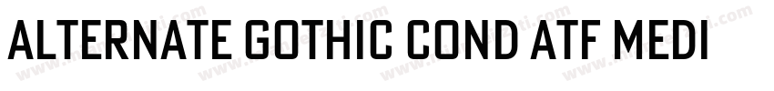 Alternate Gothic Cond ATF Medium字体转换